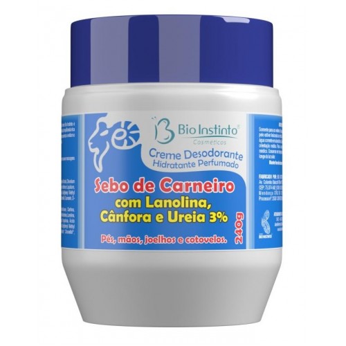 Hidratante Mãos e Pés Sebo de Carneiro C/ Lanolina (Bio Instinto) 240g